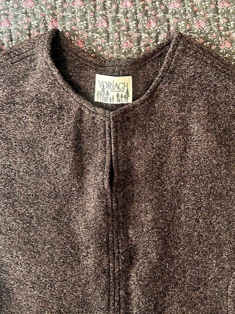 Voriagh Aneta Wool poncho pullover Brown Size Medium